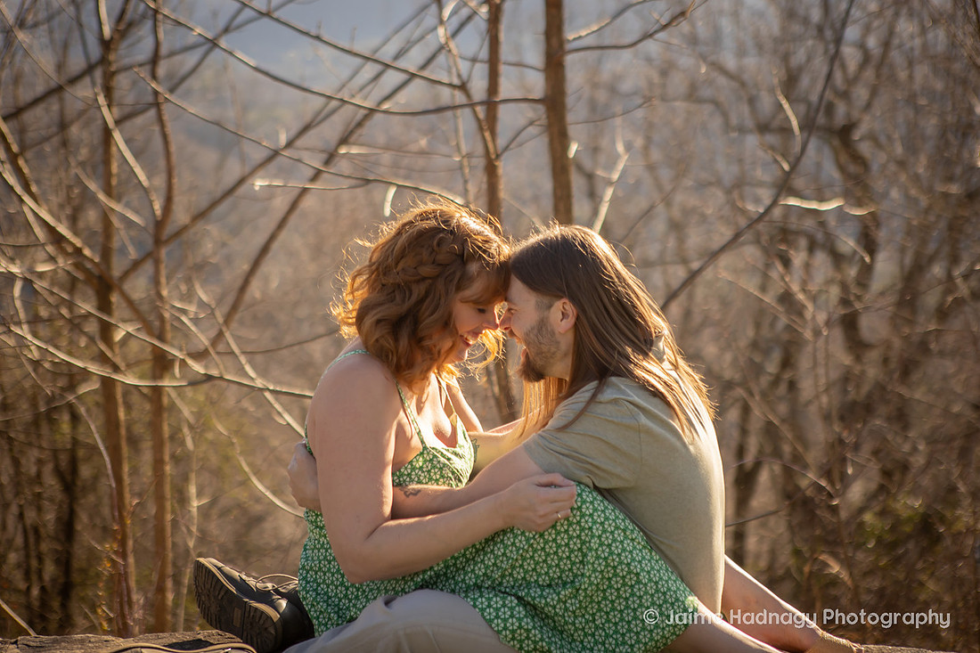 Couple Laughing Together in Nature