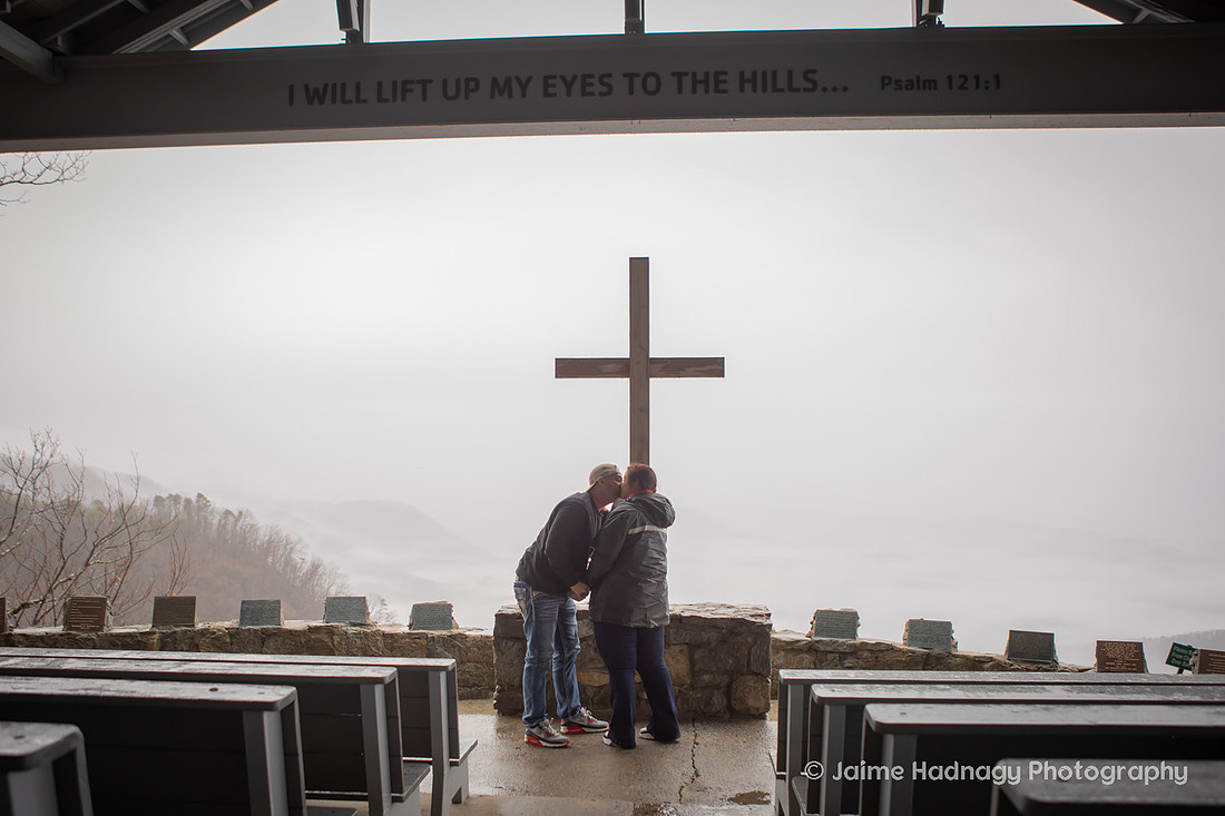 Rainy Day Proposal at Pretty Place | Asheville Photographer