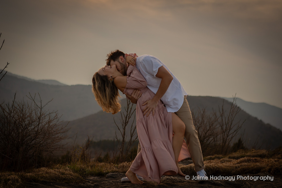 Asheville Engagement Photographer | Bohemian Hiking Engagement Session in the Mountains