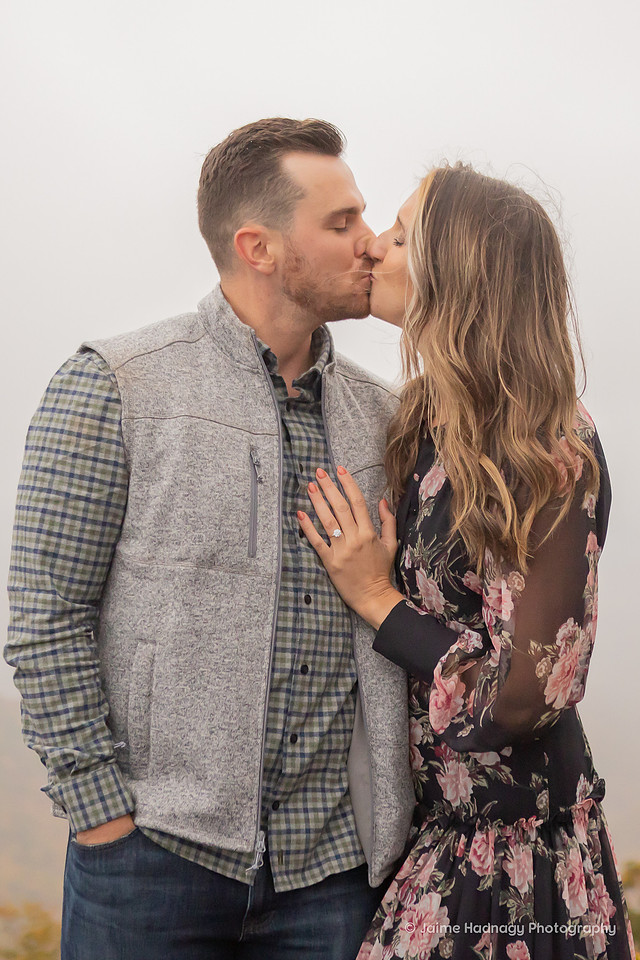 Asheville rainy surprise proposal photoshoot