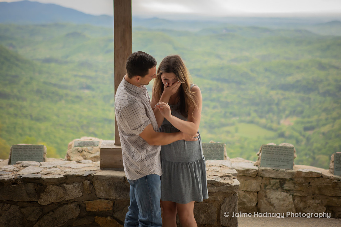 Getting Engaged at Pretty Place | Asheville Proposal Photographer
