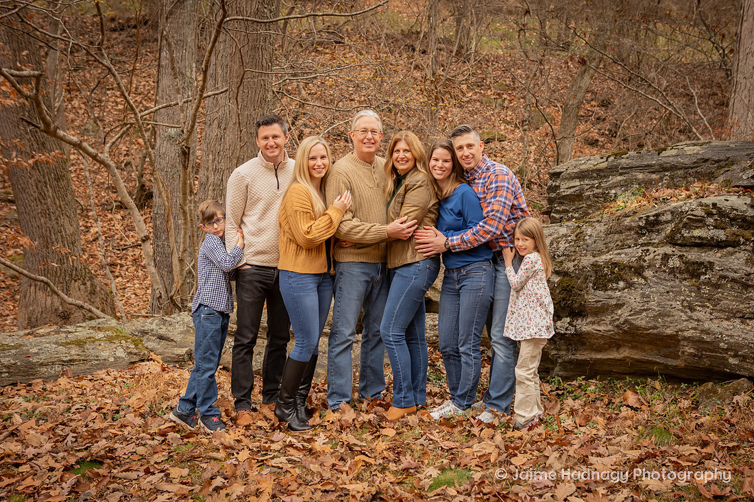 Outdoor Extended Family Photos at Your Home | Asheville Photographer
