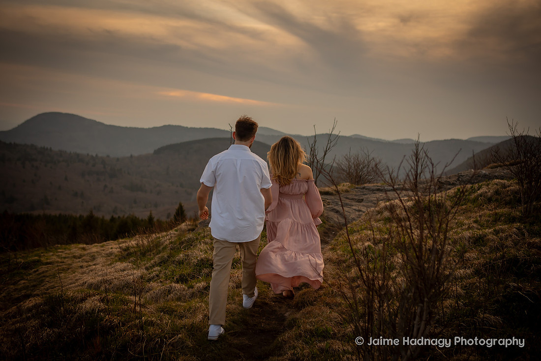 Asheville Engagement Photographer | Bohemian Hiking Engagement Session in the Mountains