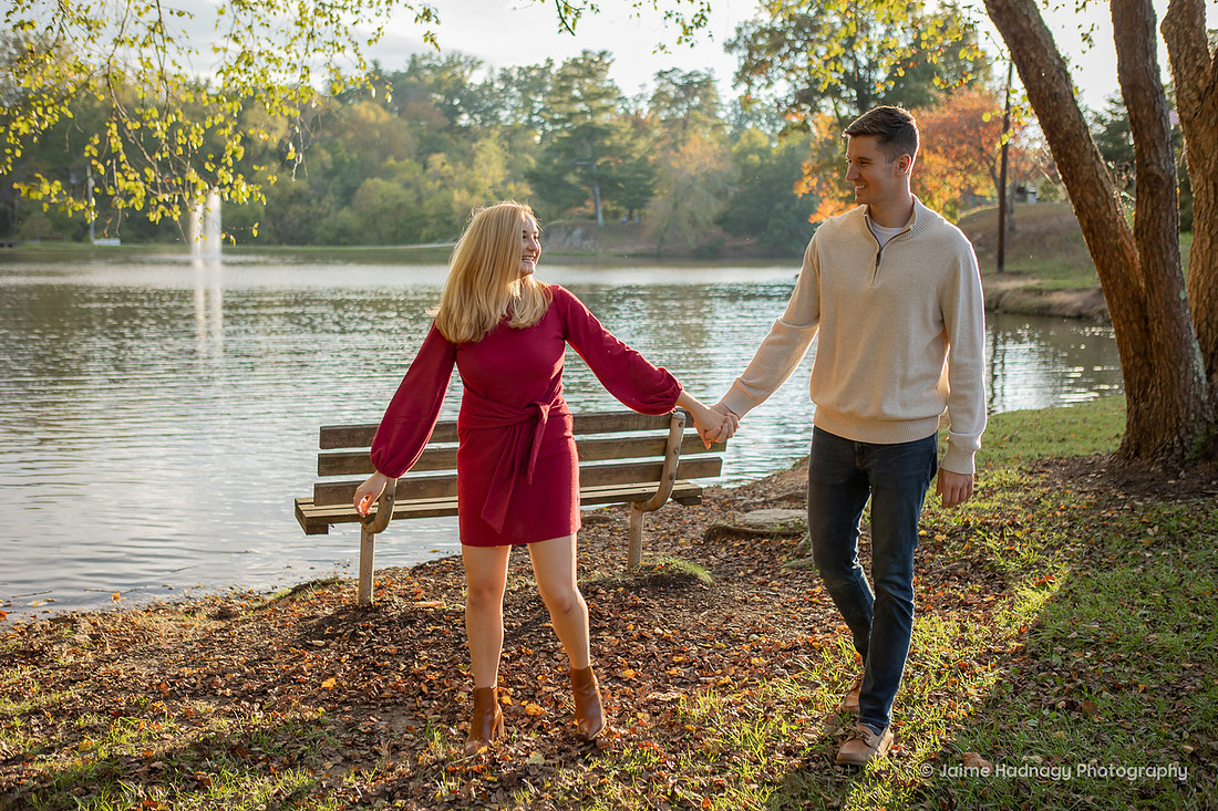 Engagement Photography Session at Lake Louse in Weaverville NC