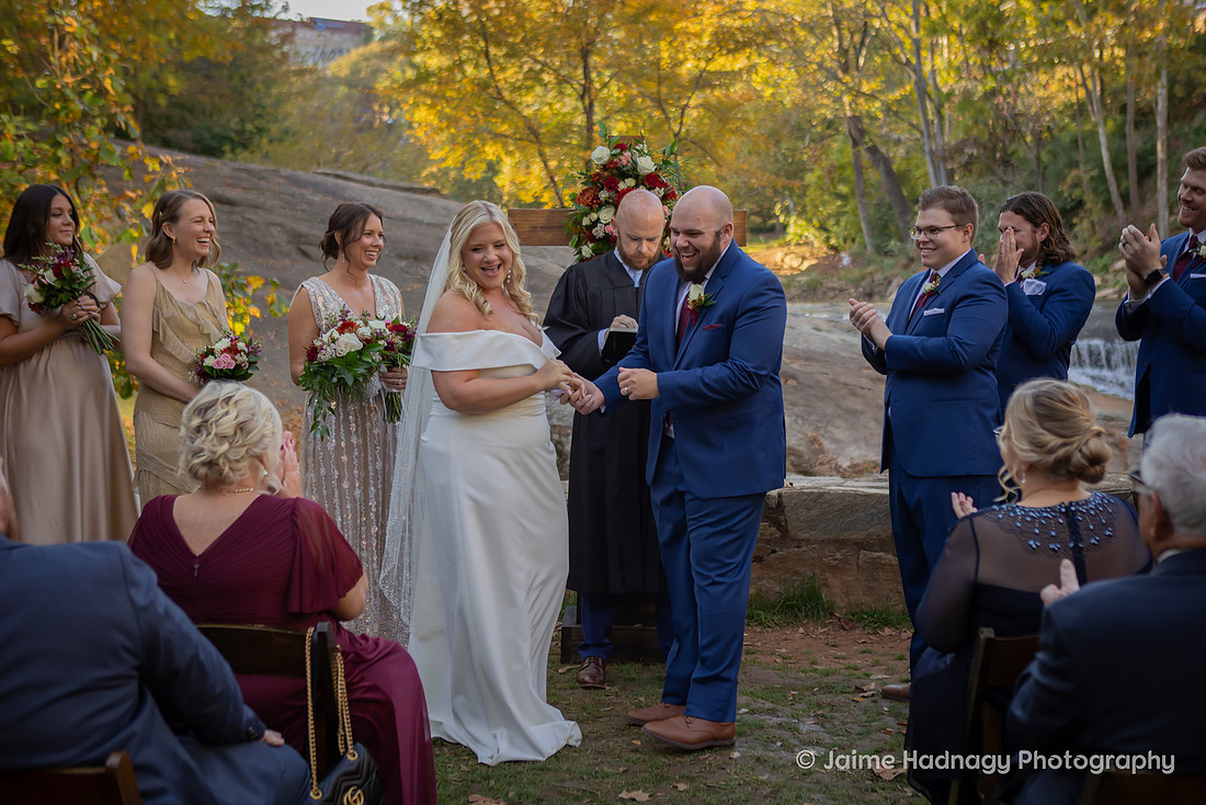 Outdoor Wedding at Falls Park in Greenville SC | Asheville Photographer | Destination Wedding