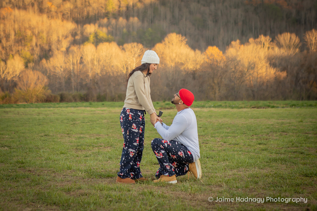 Christmas Proposal | Asheville Family Photographer
