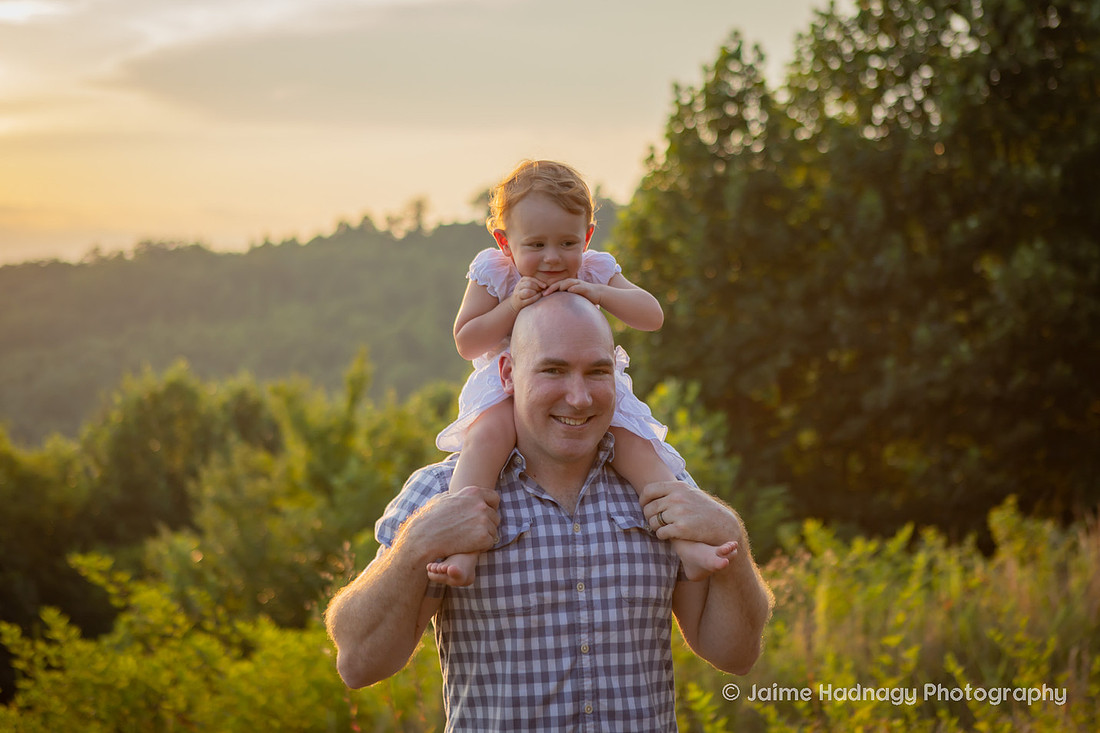Outdoor Sunset Family Photos in the mountains | Asheville Photographer