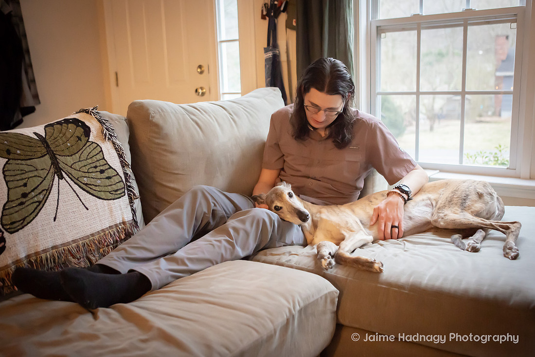 Family Dog Photoshoot in Home | Asheville Pet Photographer