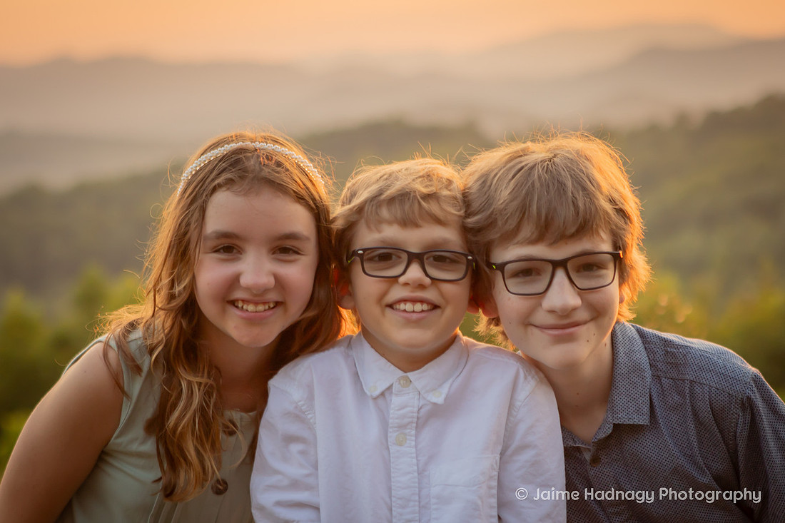 Sunset Family Photos Golden Hour 