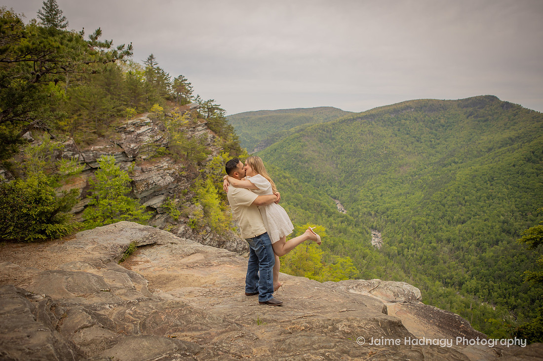 Romantic Proposal with Roses in the Mountains of Western NC | Asheville Photographer