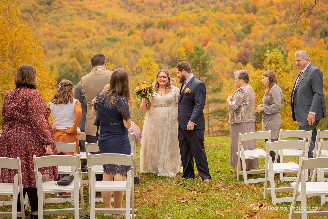 Beautiful Fall Wedding at Engadine Inn Candler NC | Asheville Photographer | Leaf Season