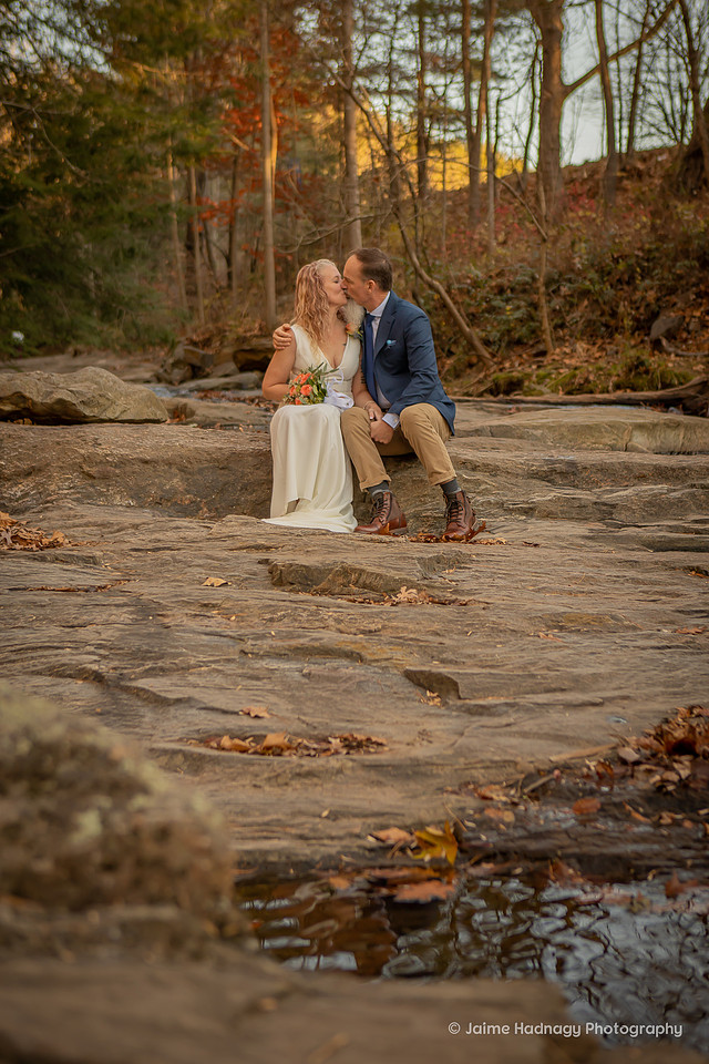 Wedding portraits and ceremony in Asheville at The Botanical Gardens | Elopement Photographer