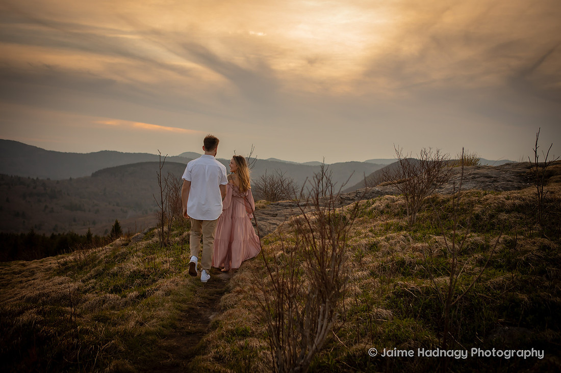 Asheville Engagement Photographer | Bohemian Hiking Engagement Session in the Mountains