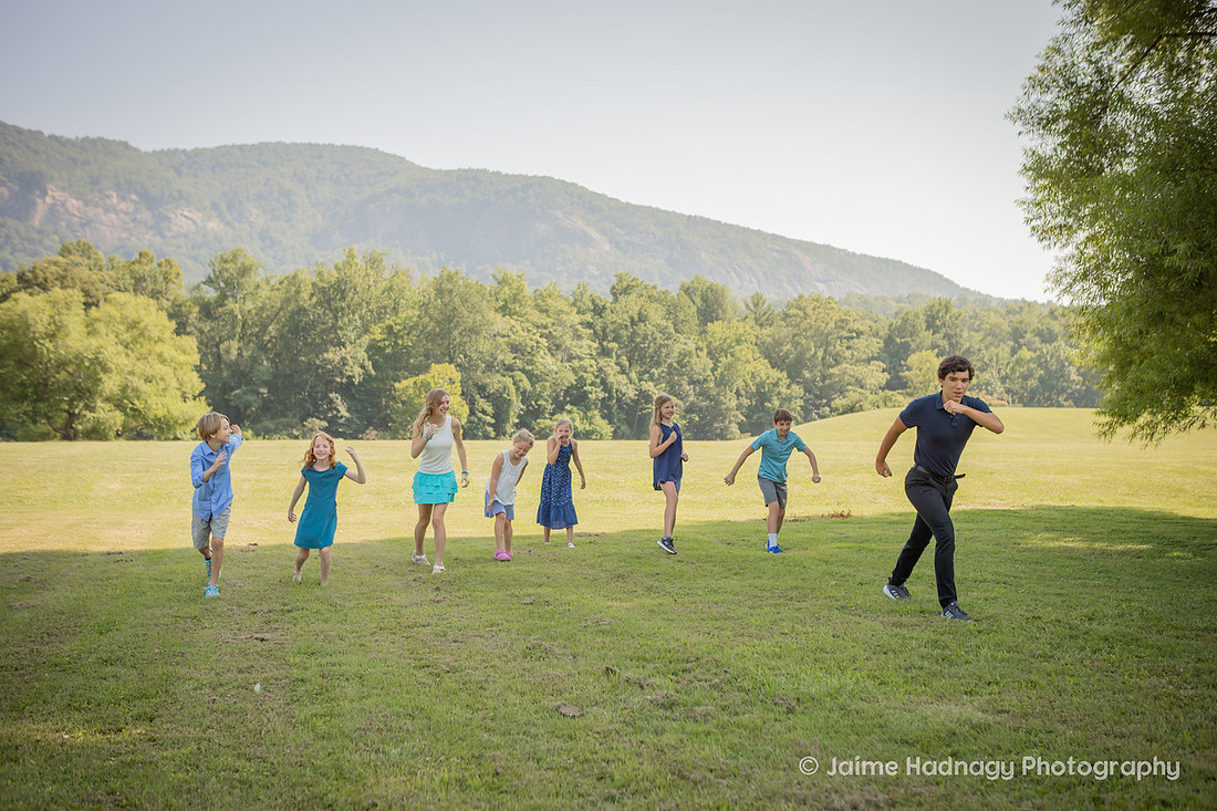 Family Photos with Mountains in Lake Lure | Black Mountain Photographer