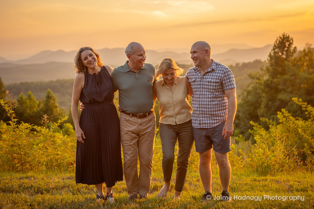 Sunset Family Photos Golden Hour 