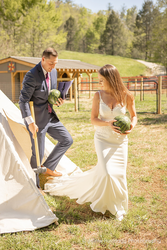 Unique Fun Asheville Wedding
