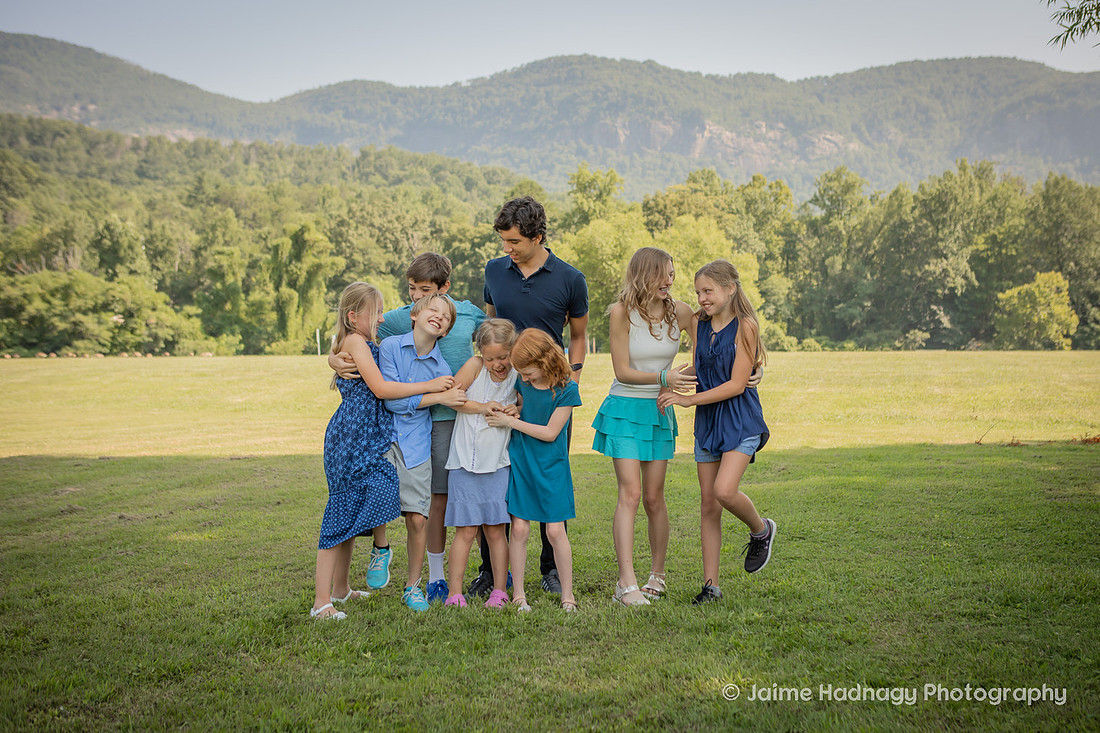 Family Photos with Mountains in Lake Lure | Black Mountain Photographer