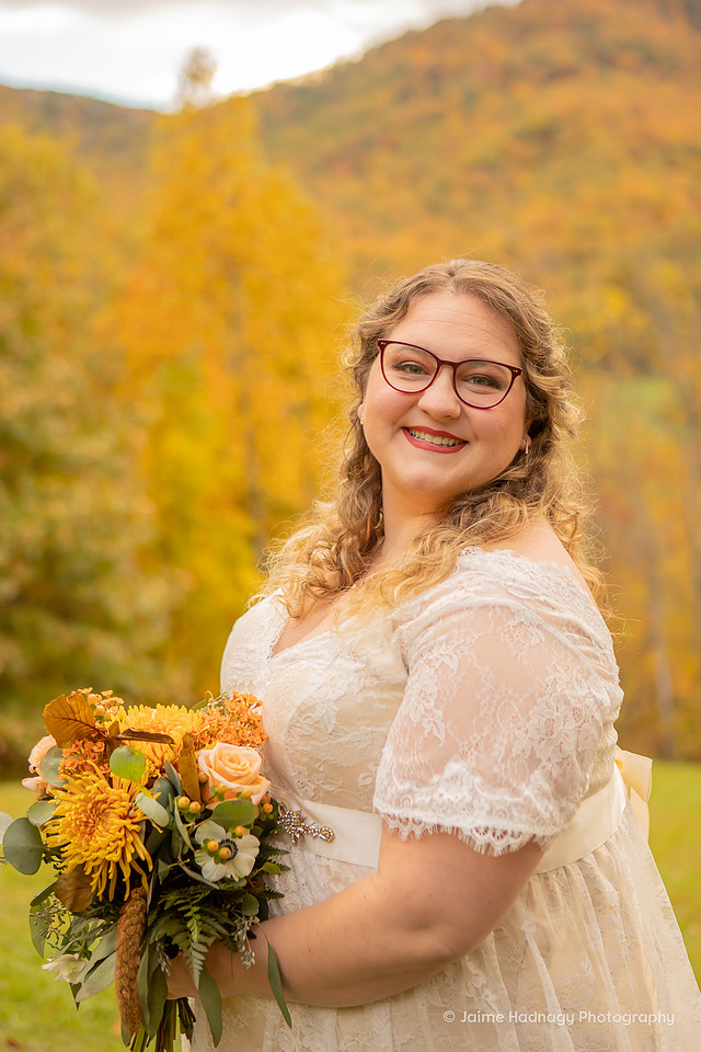 Engadine Inn & Cabins Small Mountain Wedding in Fall Western NC | Asheville Photographer