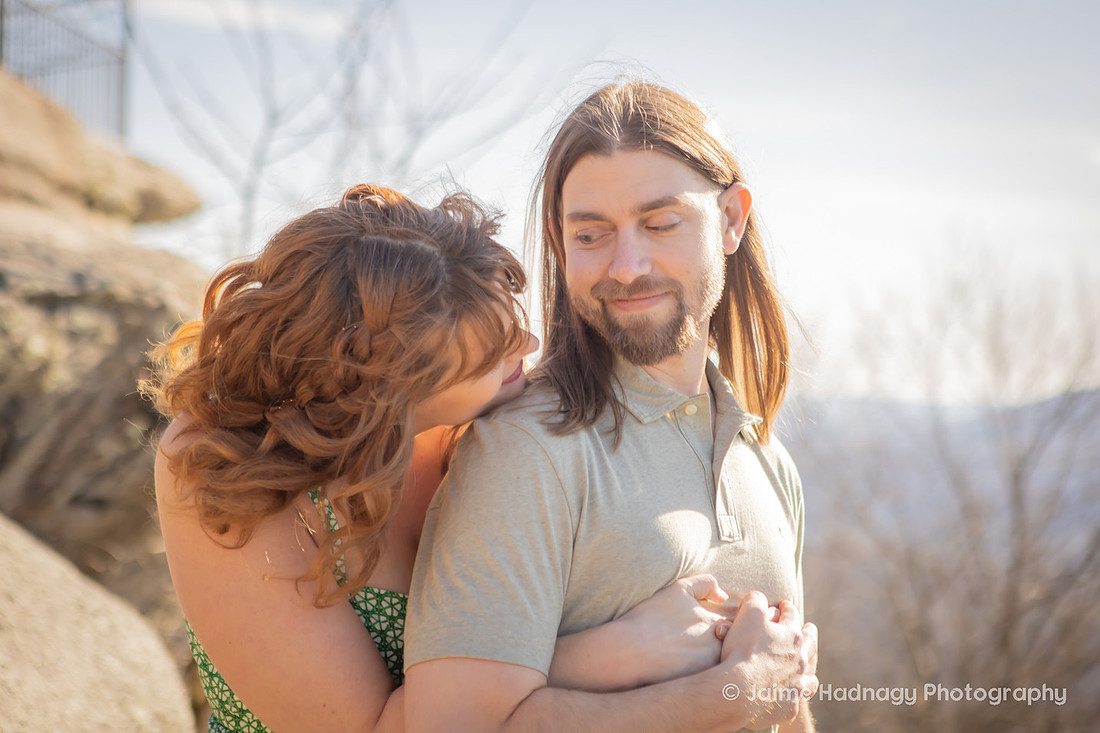 Engagement Photos at Jump Off Rock | Hendersonville Photographer