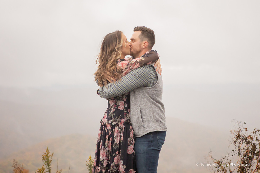 Proposing in the rain | Asheville Engagement Photographer