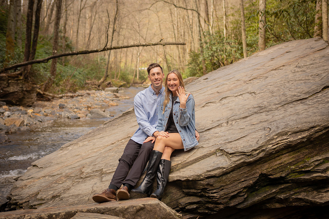 Looking Glass Falls Engagement Session