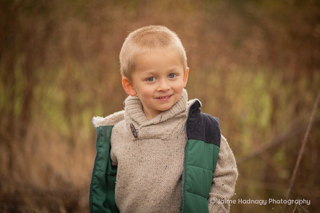 Outdoor Family Photos in Asheville with 4 Year Old Triplets
