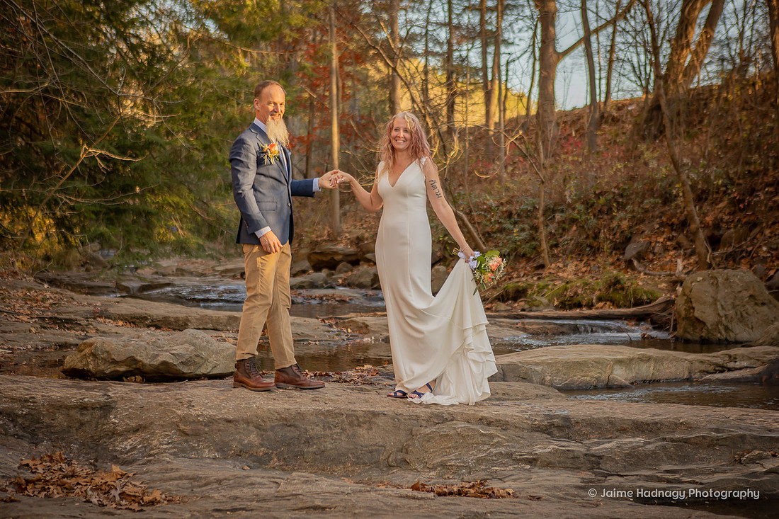 Wedding portraits and ceremony in Asheville at The Botanical Gardens | Elopement Photographer