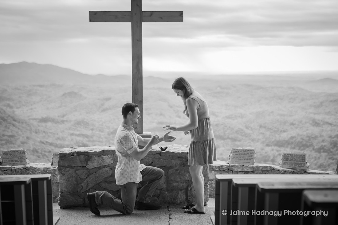 Surprise Proposal at Pretty Place Fred W. Symmes Chapel