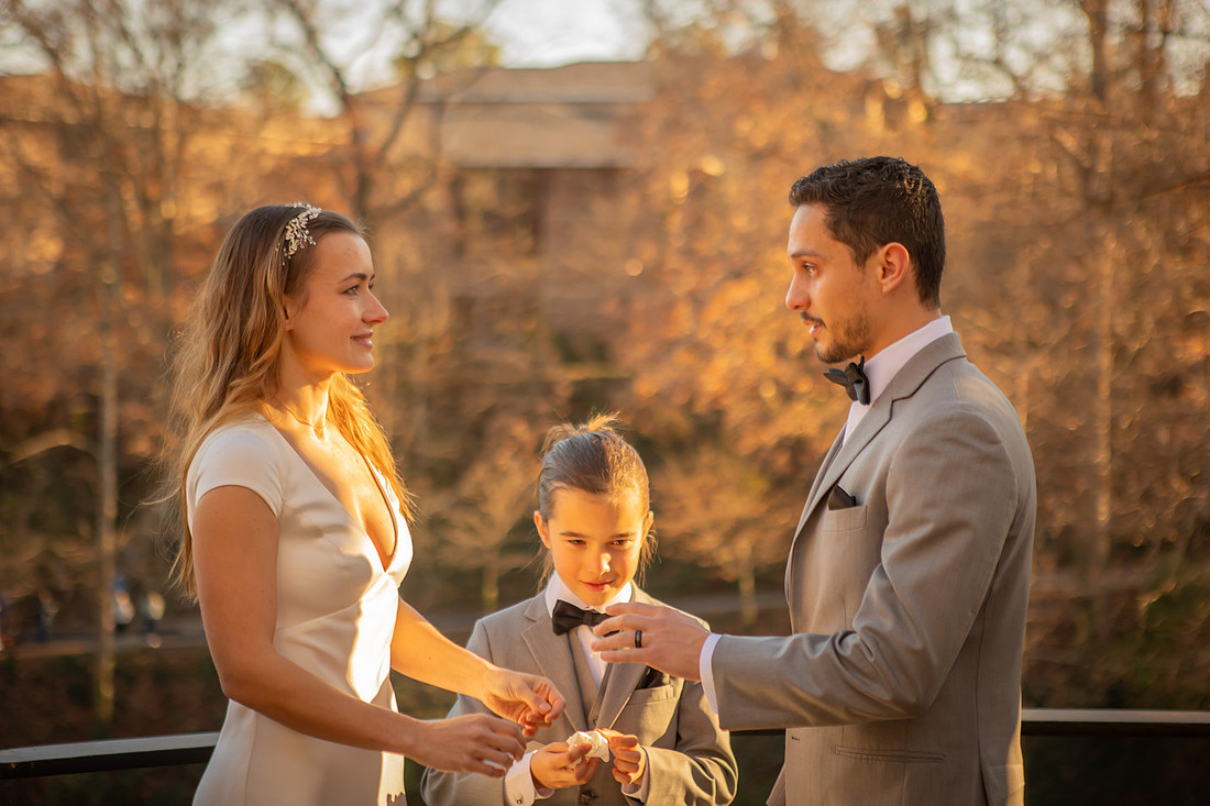 Wedding at Falls Park | Asheville Elopement Photographer