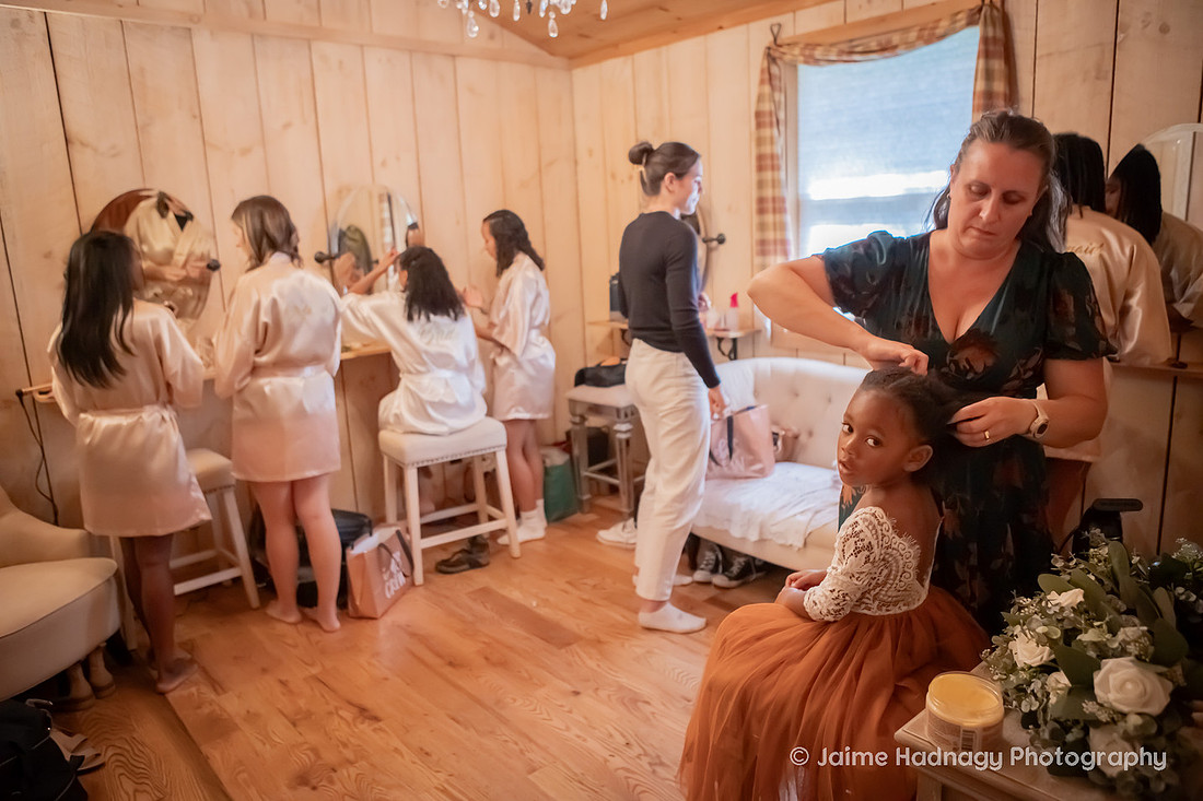 Getting Ready Wedding Photos at the Barn at Tall Oaks Farm | Asheville Photographer