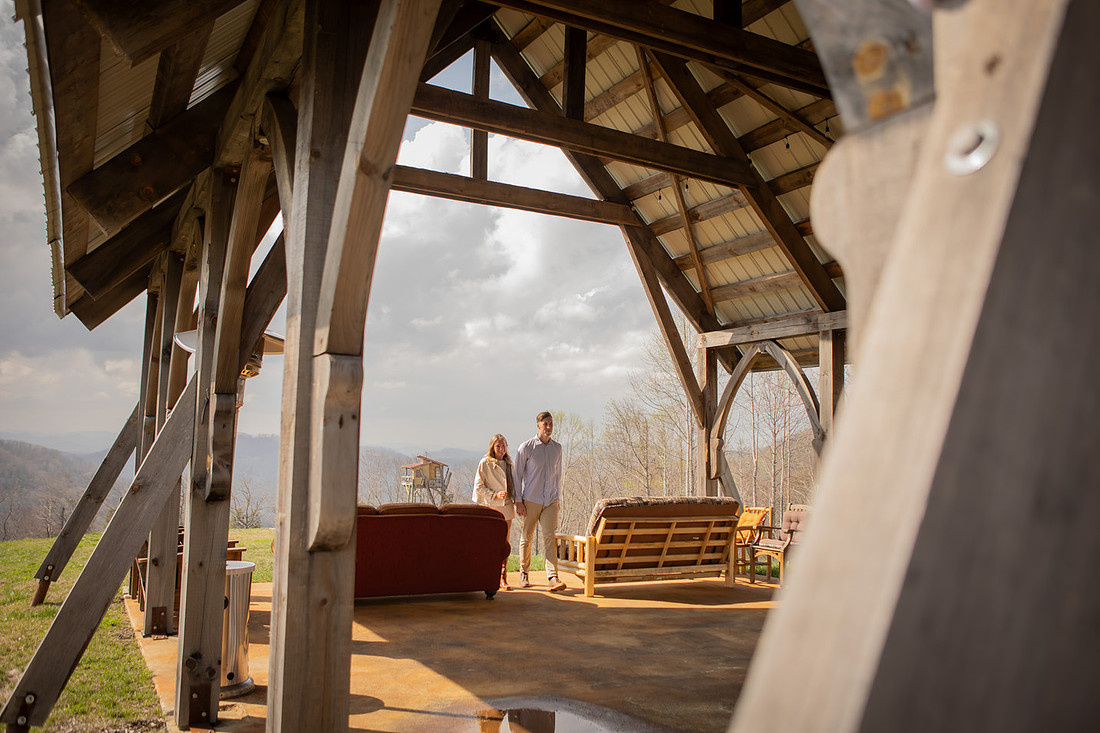 Surprise Proposal at Raven Rock Mountain in Hendersonville, NC | Engagement Photographer