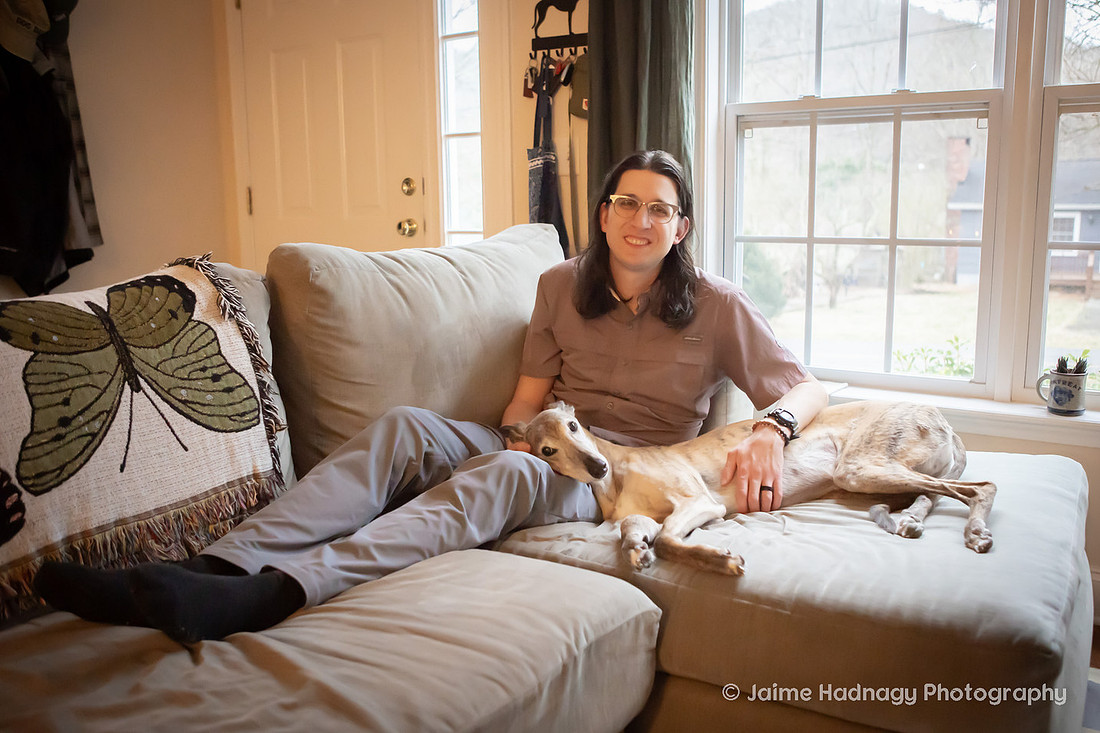 Family Dog Photoshoot in Home | Asheville Pet Photographer