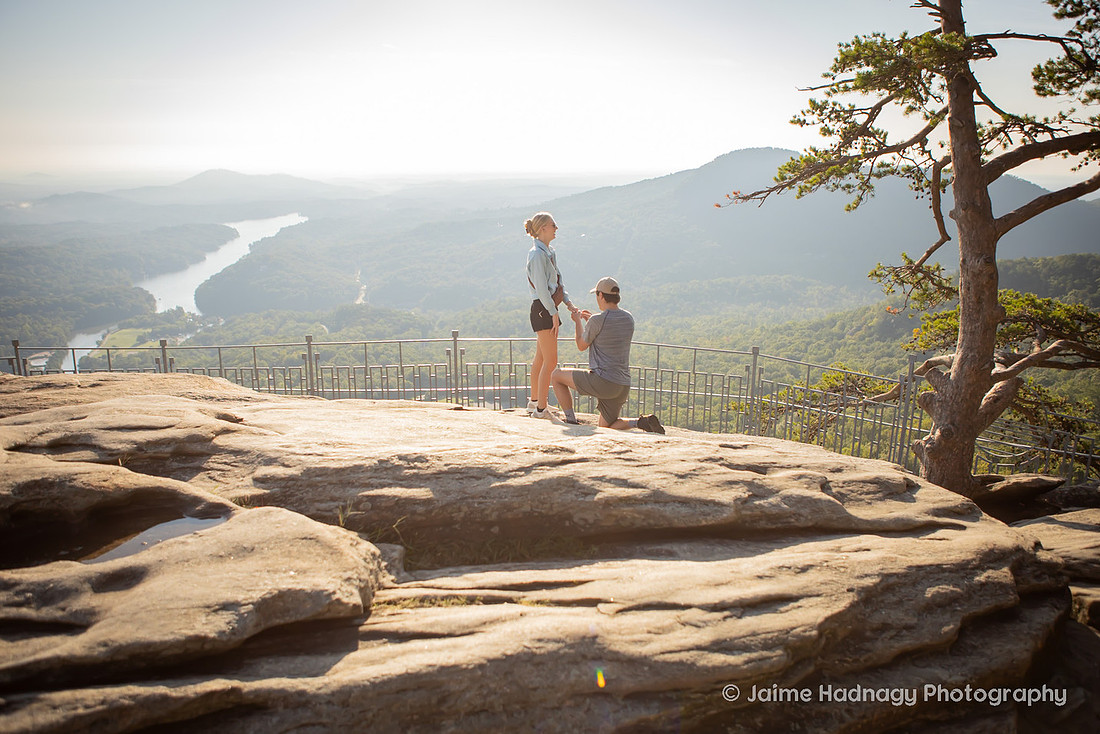 chimney rock proposal | asheville greenville sc photographer