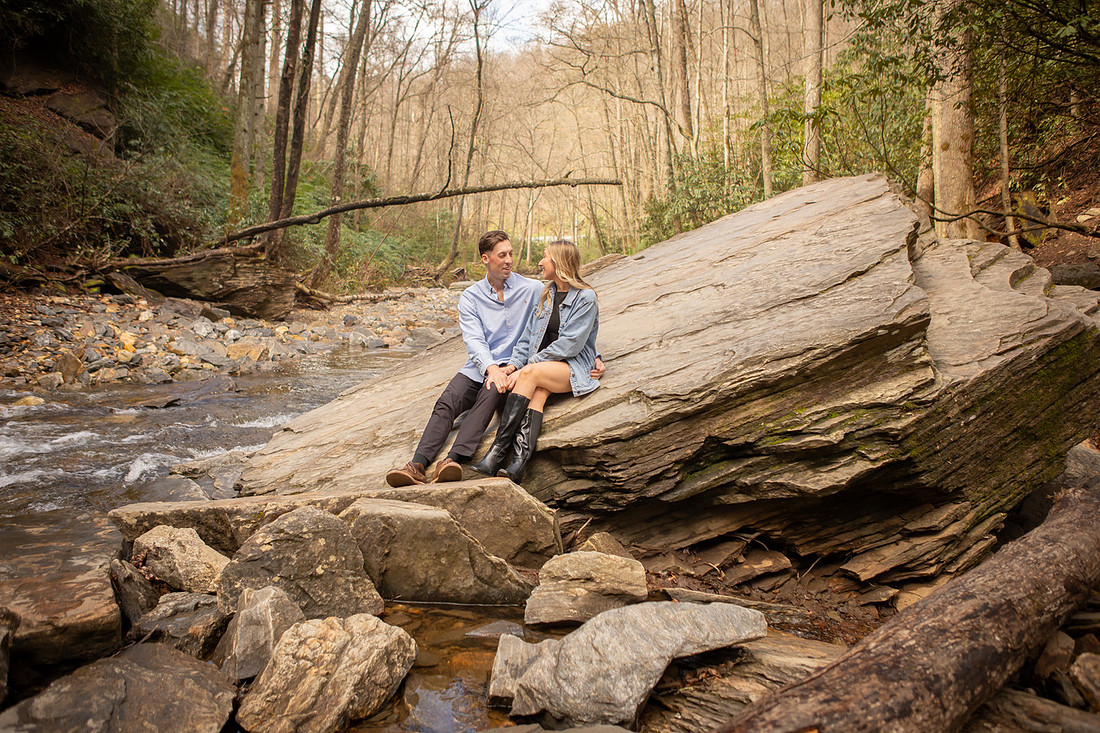 Looking Glass Falls Engagement Session