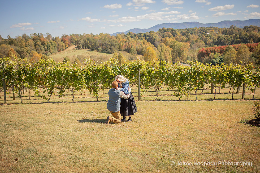 Surprise Proposal at Silverfork Vineyard | WNC Engagement Photographer