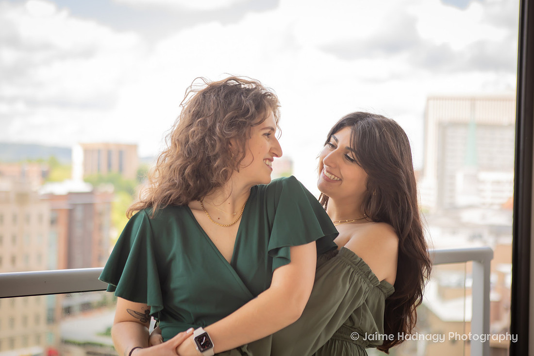 Rooftop Engagement Session in Greenville SC | Proposal Photographer