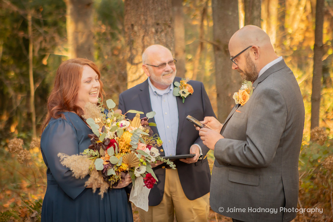 Outdoor Fall Wedding in the Forest | Asheville Wedding Photographer