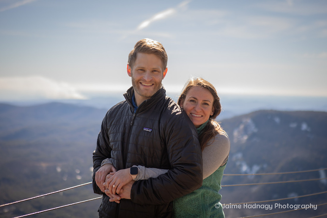 Proposal Photography in the Mountains with dog | Asheville Engagement Photographer