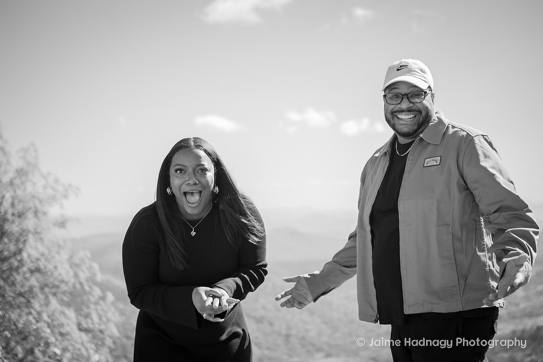 Best Proposal Reaction | Asheville Engagement Photographer
