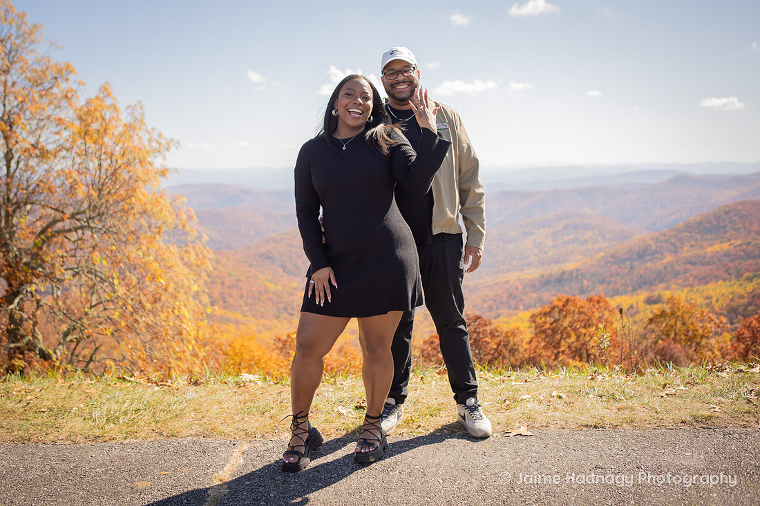 Parkway Engagement | Asheville Proposal Photographer