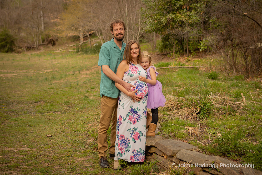  Maternity Family Photos at Botanical Gardens Asheville | Photographer
