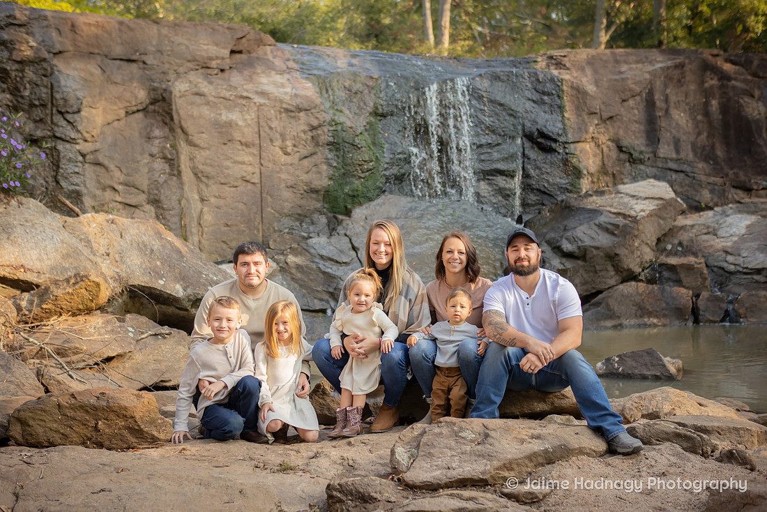 Fall Family Photos and First Birthday at Rock Quarry Garden in Greenville SC | Asheville Photographer