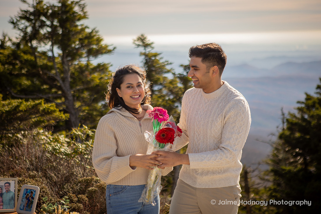 Romantic Proposal in the mountians | Asheville Photographer
