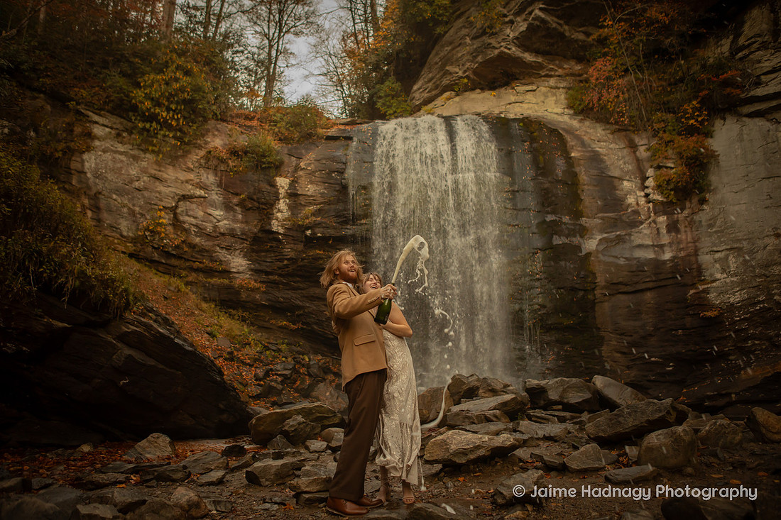 Looking Glass Falls Engagement Photos