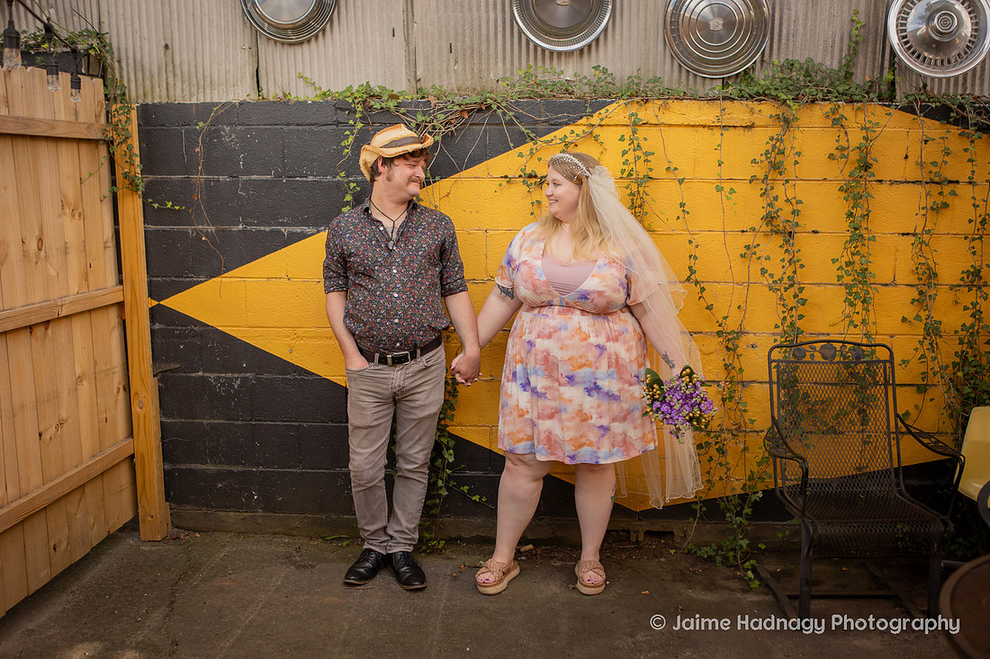 Wedding Photos at Fleetwoods Rock n Roll Chapel | Asheville elopement Photographer