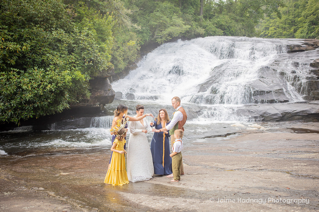 Waterfall Elopement | Asheville Nature Wedding Photographer
