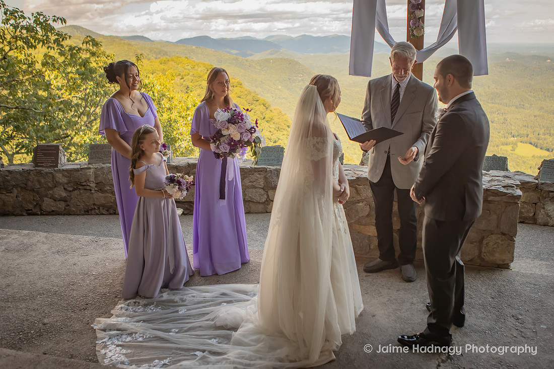 Beautiful Mountain Wedding Ceremony at Pretty Place Fred Symmes Chapel | Asheville Elopement Photographer