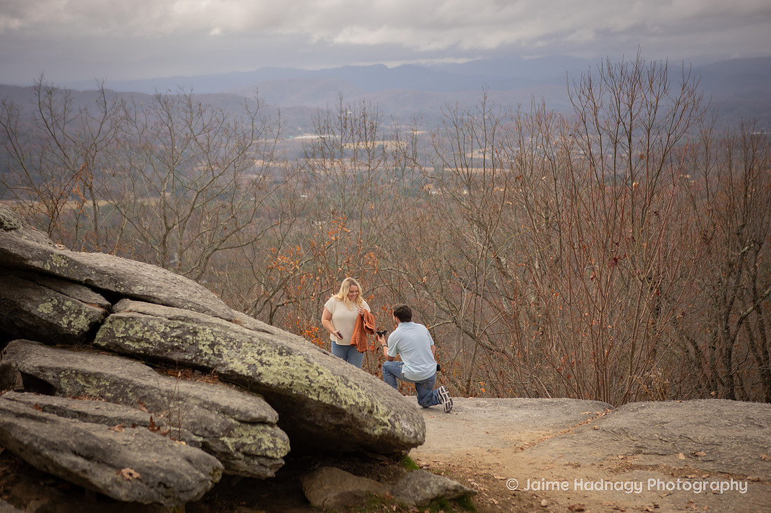 Mountain Surprise Proposal | WNC Engagement Photographer