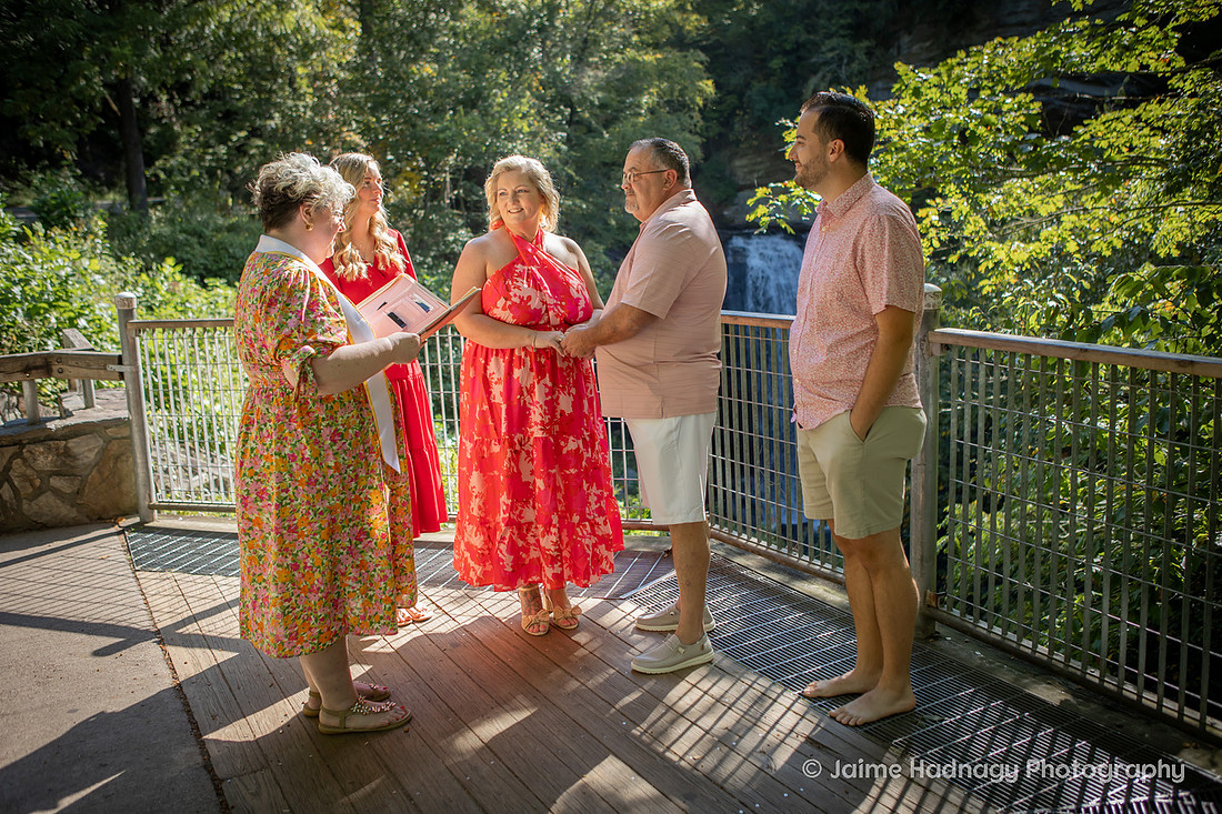 Elopement above Looking Glass Falls | Asheville Wedding Photographer