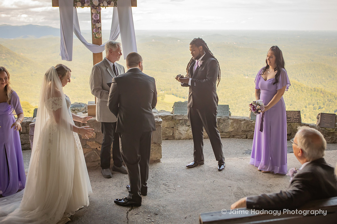 Beautiful Mountain Wedding Ceremony at Pretty Place Fred Symmes Chapel | Asheville Elopement Photographer